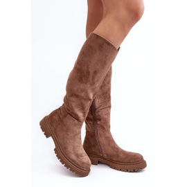 Brown Insulated Women's Over-the-Knee Boots by Heliofa 1