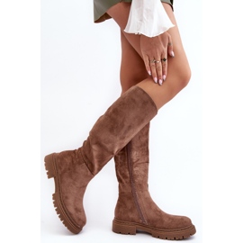 Brown Insulated Women's Over-the-Knee Boots by Heliofa 2
