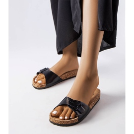 Black cork slides with buckles from Lee Cooper LCW-22-35-1167L 1