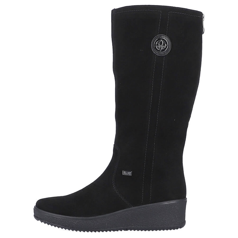 Nubuck boots insulated with sheep's wool Rieker Y4470 black 1