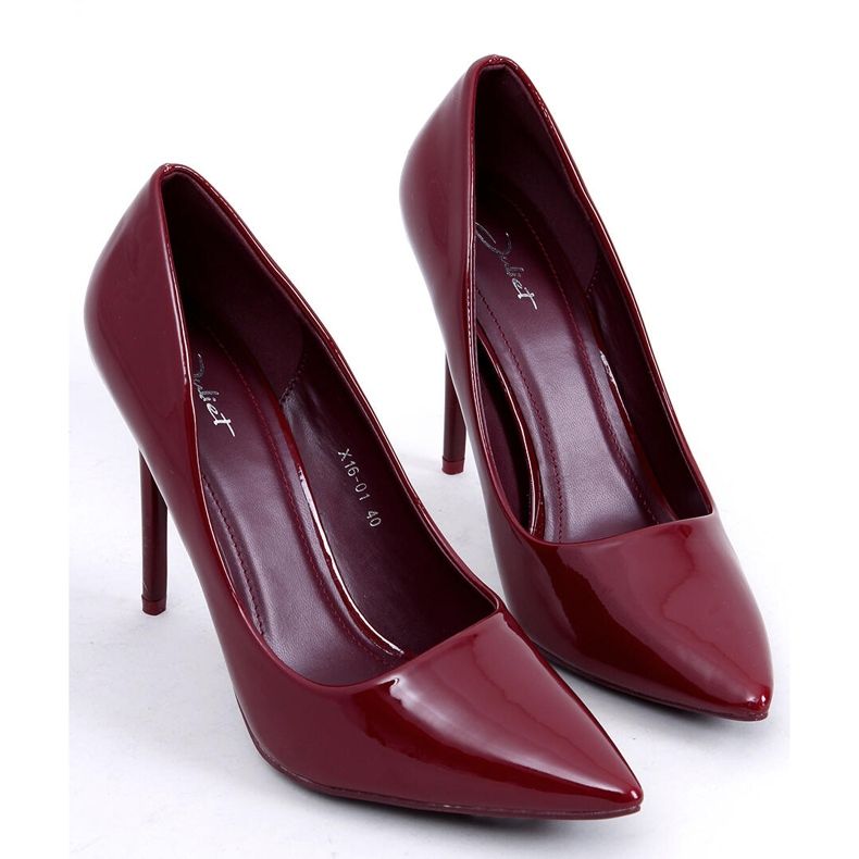 Women's lacquered heels Rutina Wine 1