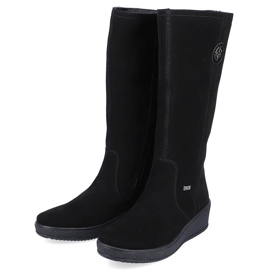 Nubuck boots insulated with sheep's wool Rieker Y4470 black 2