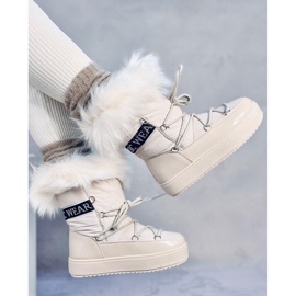 Kendals Beige fur snow boots 2