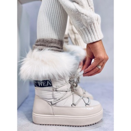 Kendals Beige fur snow boots 1