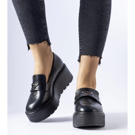 Black Monra platform loafers 1