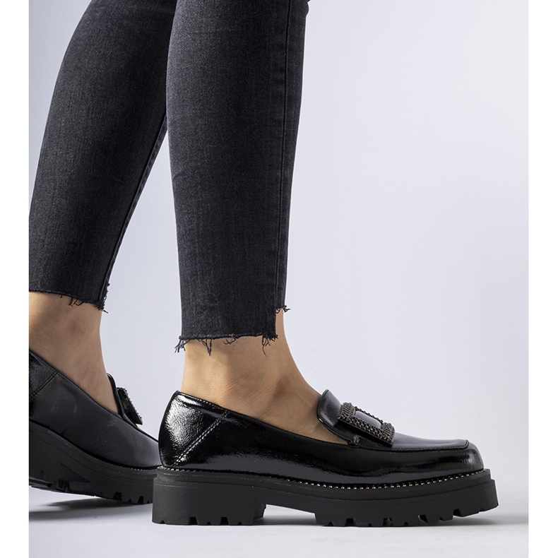 Black patent loafers with rhinestones from Clarks 1 Black patent loafers with rhinestones from Clarks 1