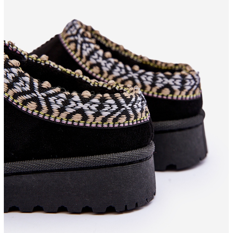 Children's Insulated Slippers Black Olivane 1