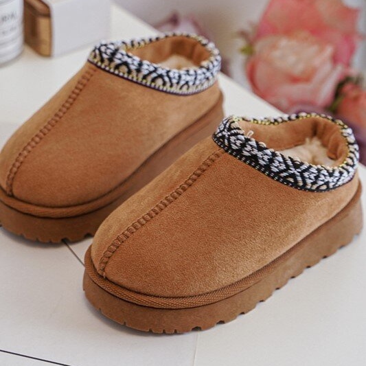 Children's Insulated Slippers Camel Olivane brown 1