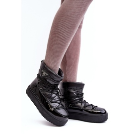 Women's Platform Snow Boots With Lacing Black Fleure 2 Women's Platform Snow Boots With Lacing Black Fleure 2