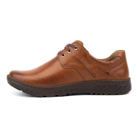 KOMODO Men's leather shoes casual 923k brown 1