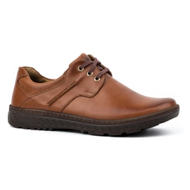 KOMODO Men's leather shoes casual 923k brown 2