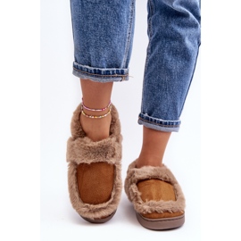 Sailey Women's Camel Slippers With Fur brown 2 Sailey Women's Camel Slippers With Fur brown 2