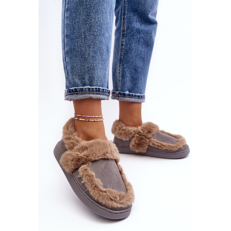 Women's Slippers With Fur Gray Sailey grey 2