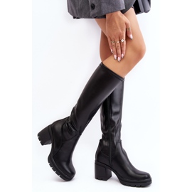 Sergio Leone Women's Over-the-Knee High Heel Boots, Black Sislene 2