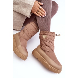 Women's Snow Boots With a Thick Sole, Dark Beige Lureta 2 Women's Snow Boots With a Thick Sole, Dark Beige Lureta 2