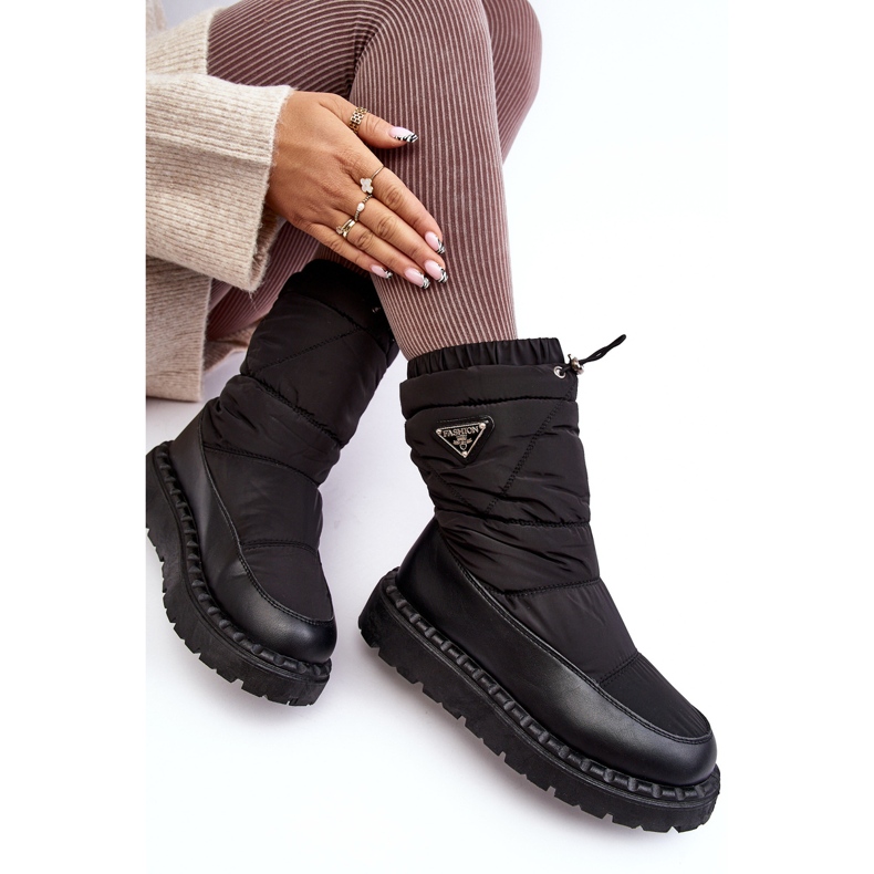 Women's Snow Boots With a Thick Sole, Black Lureta 2
