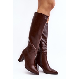 Brown Fiminna Women's Knee High Boots 1