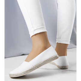 White glitter espadrilles from Margaret 1