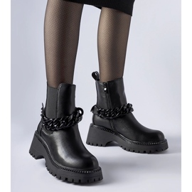 Black ankle boots with a massive Beltran sole 1