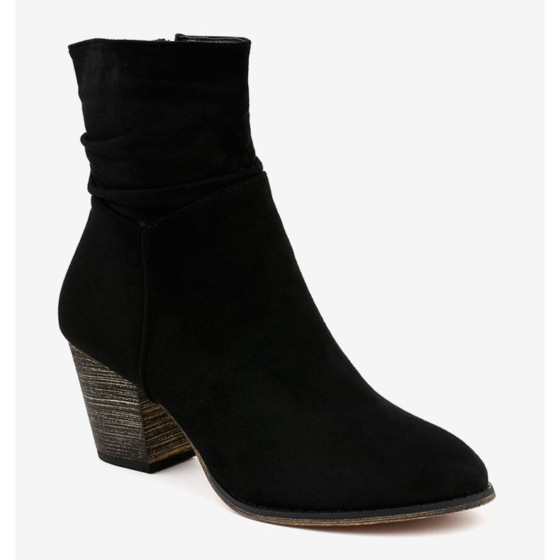 Black suede ankle boots on the LY69 post 1
