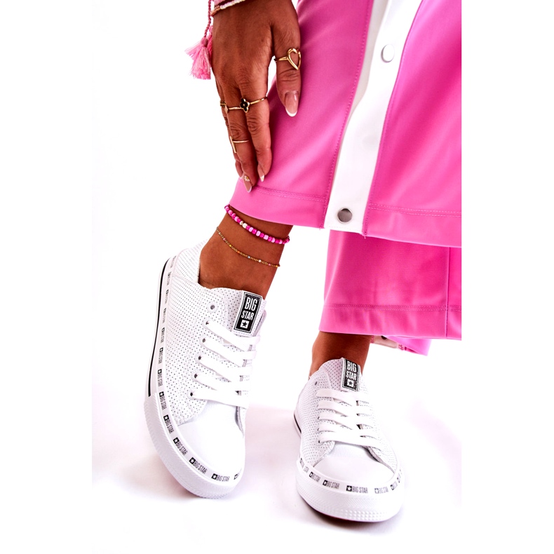 Women's Sneakers Big Star Openwork White FF274024 1