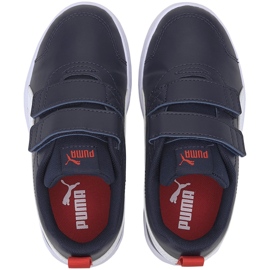 Puma Courtflex v2 V Ps children's shoes navy blue and white 371543 01 1
