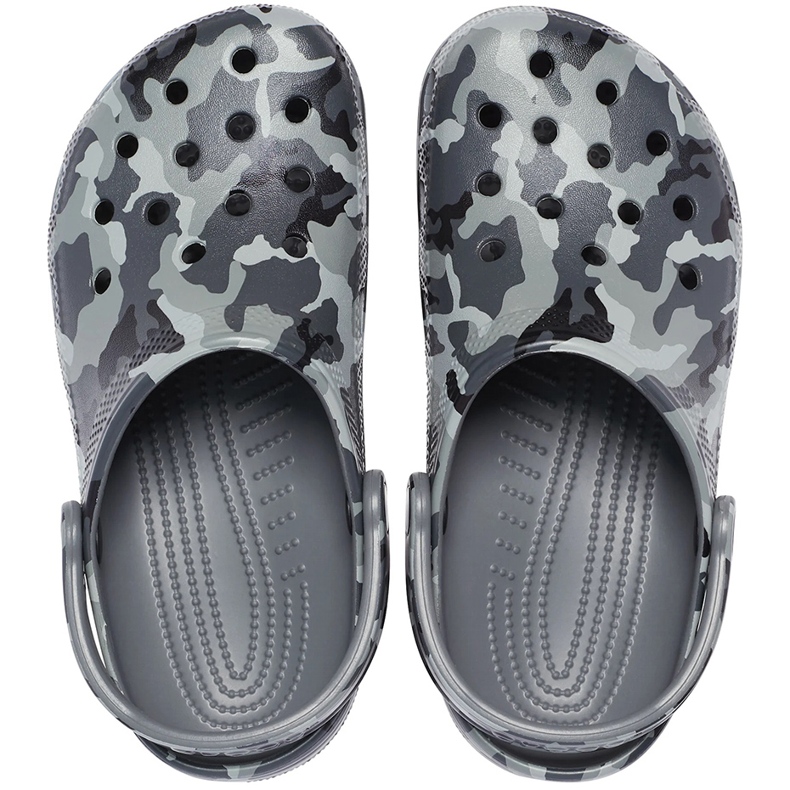 Crocs Classic Printed Camo camo clogs - gray 206454 0IE grey 2
