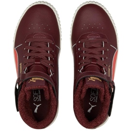 Children's shoes Puma Carina 2.0 Mid Wtr Jr burgundy 387380 02 red 2