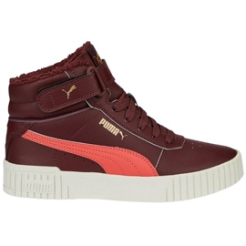 Children's shoes Puma Carina 2.0 Mid Wtr Jr burgundy 387380 02 red 1