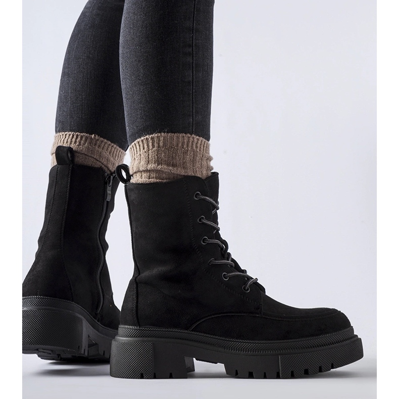 Black sneakers with a massive Riel sole 2