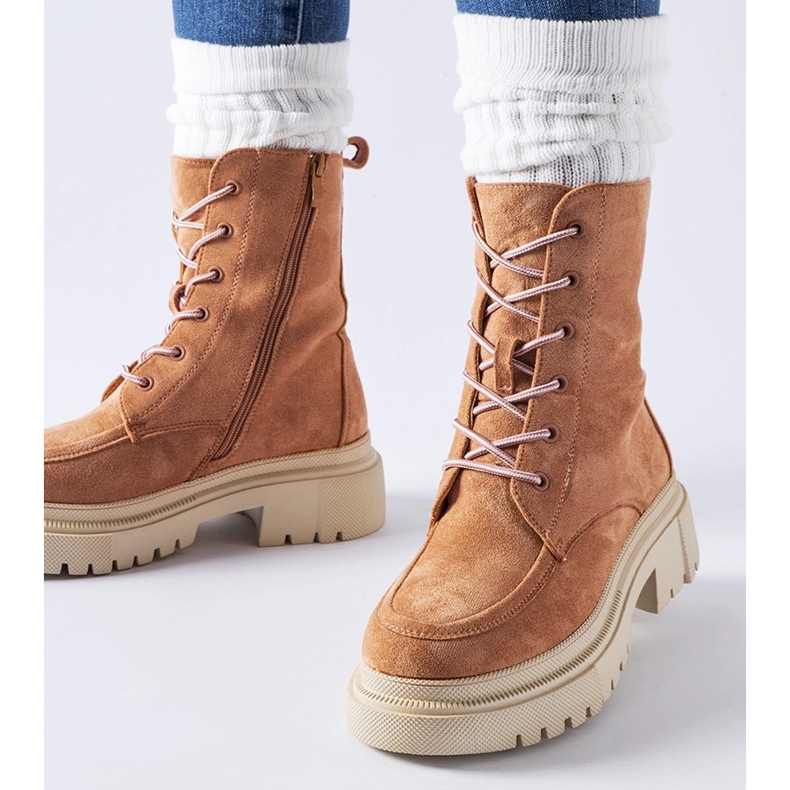 Red sneakers with a massive Riel sole 1