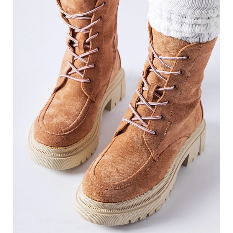 Red sneakers with a massive Riel sole 2