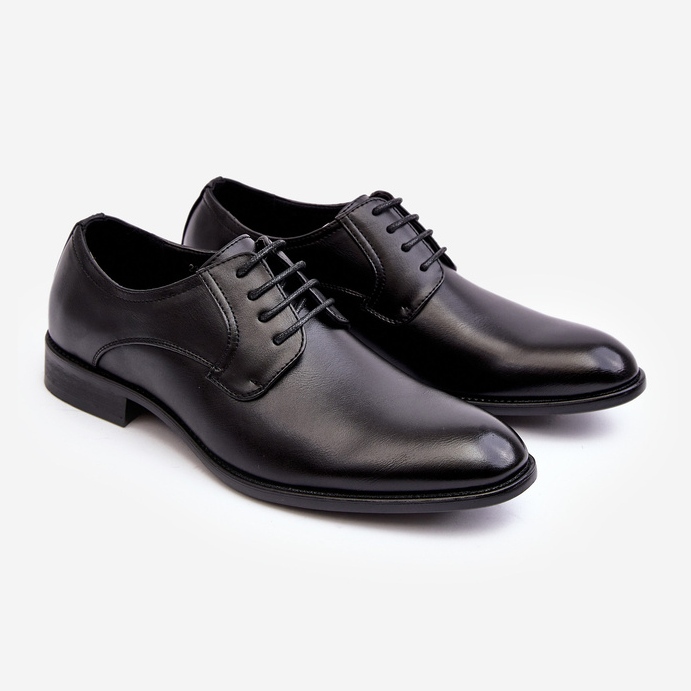 Men's Leather Shoes Black Harene 1