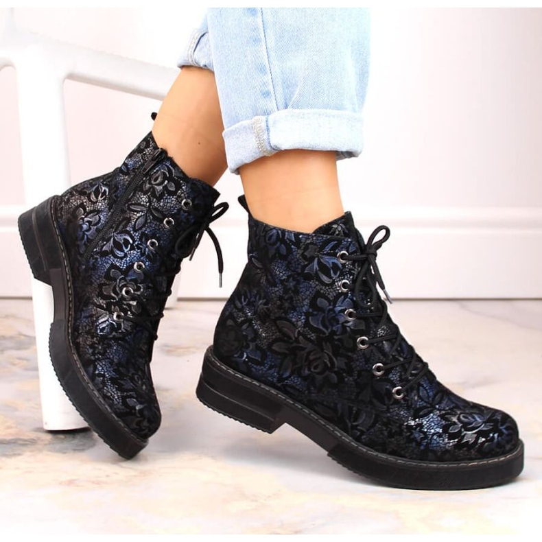 Comfortable insulated leather boots Rieker W RKR637 multicolor multicolored 1