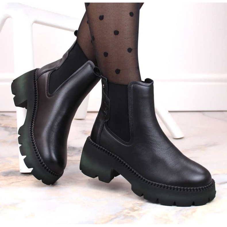 Filippo W PAW484 black leather insulated Chelsea boots 2