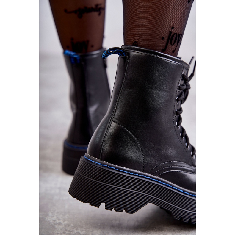 Women's Lace-up Boots Combat Boots Black 1