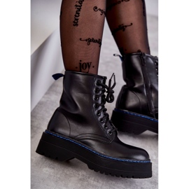 Women's Lace-up Boots Combat Boots Black 3