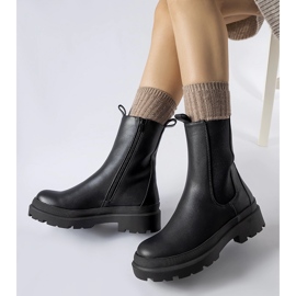 Black slightly insulated Bethesda ankle boots 1