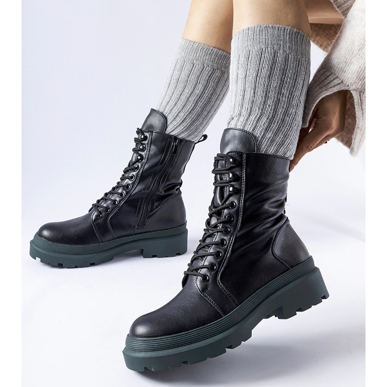 Black sneakers with a colorful Quennie sole 2