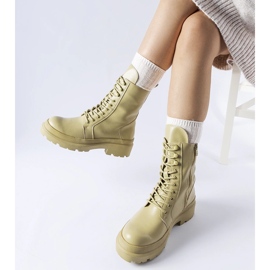 Green flat boots with Zacharie protector 1 Green flat boots with Zacharie protector 1