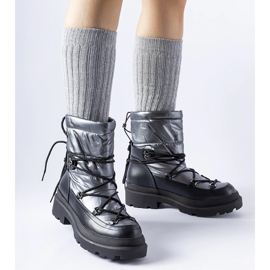 Black and gray Eagleville snow boots with cuff grey 1 Black and gray Eagleville snow boots with cuff grey 1