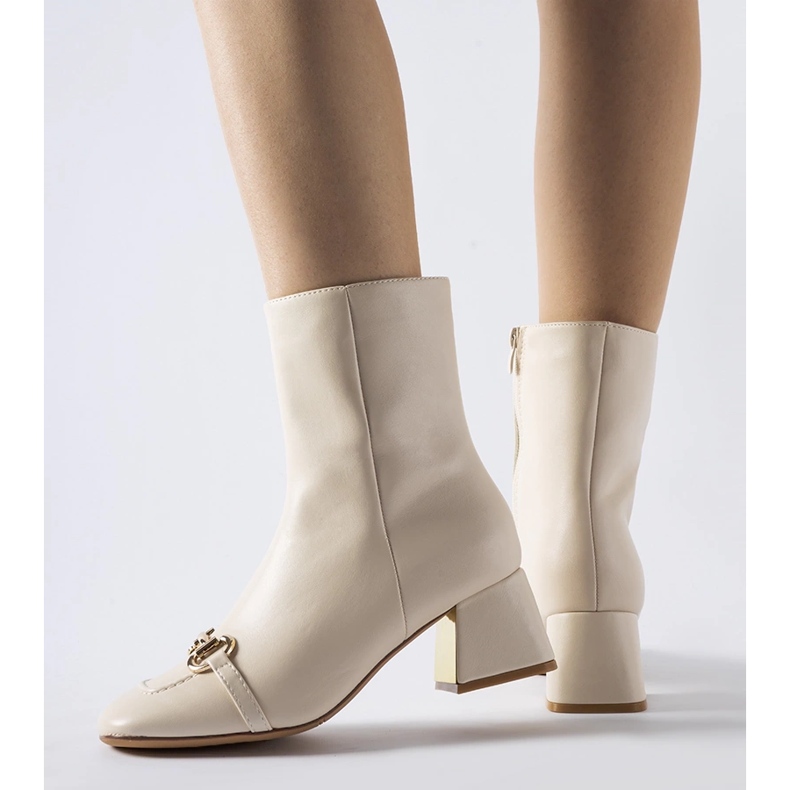 Beige ankle boots from Prewitt 1