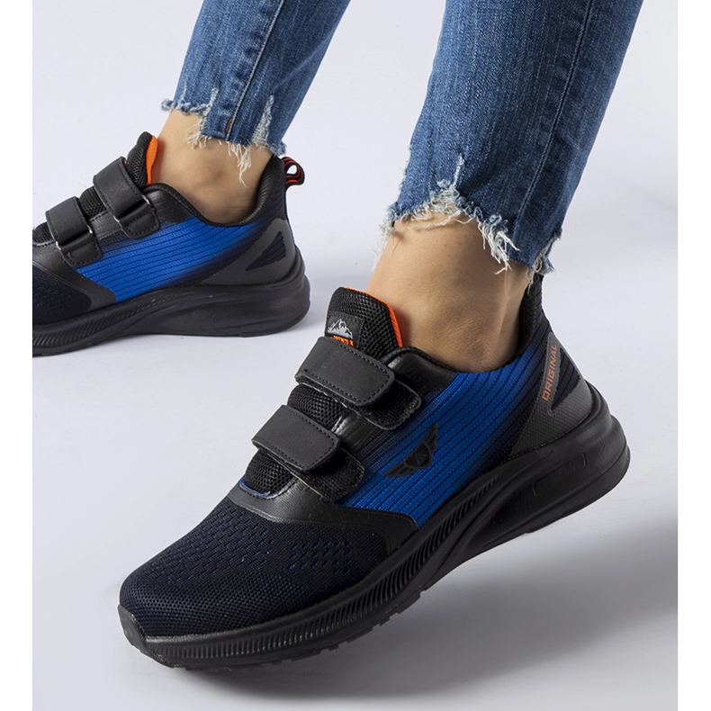 Black and blue Marston velcro sneakers 1 Black and blue Marston velcro sneakers 1