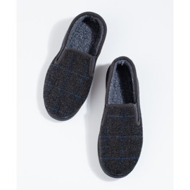 Comfortable men's slippers by Shelovet grey 2