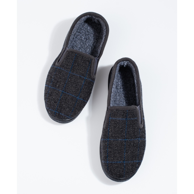 Comfortable men's slippers by Shelovet grey 2