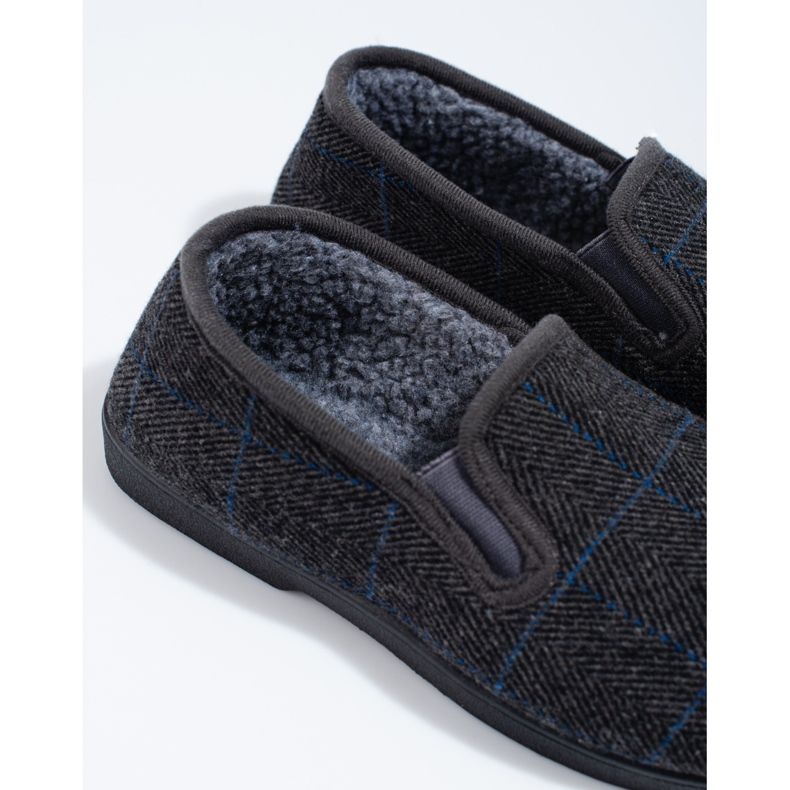 Comfortable men's slippers by Shelovet grey 1