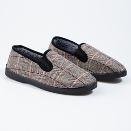 Comfortable gray men's slippers by Shelovet grey 1