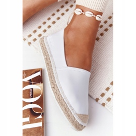 Leather Espadrilles On A Braided Sole Big Star HH274506 White 2