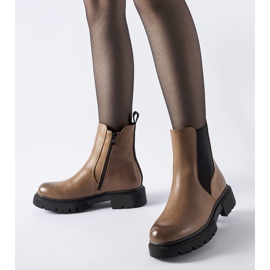 Brown insulated Piedalue ankle boots 1
