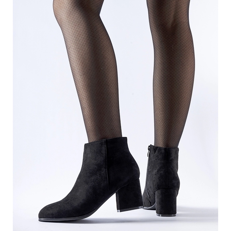 Mapleview black low-heeled ankle boots 1